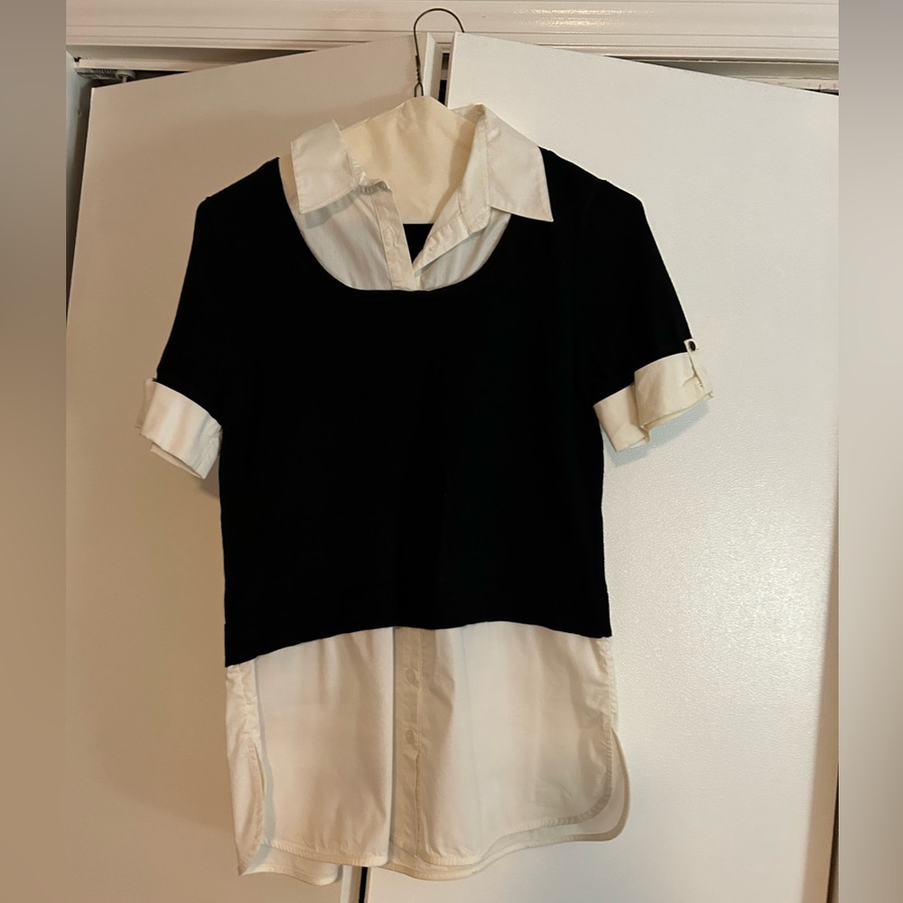 White House Black Market Faux layered shirt XS